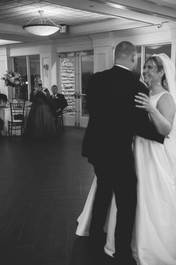 bride and groom first dance